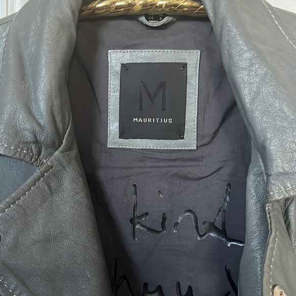 New real leather jacket shades of grey. - Picture 3 of 3